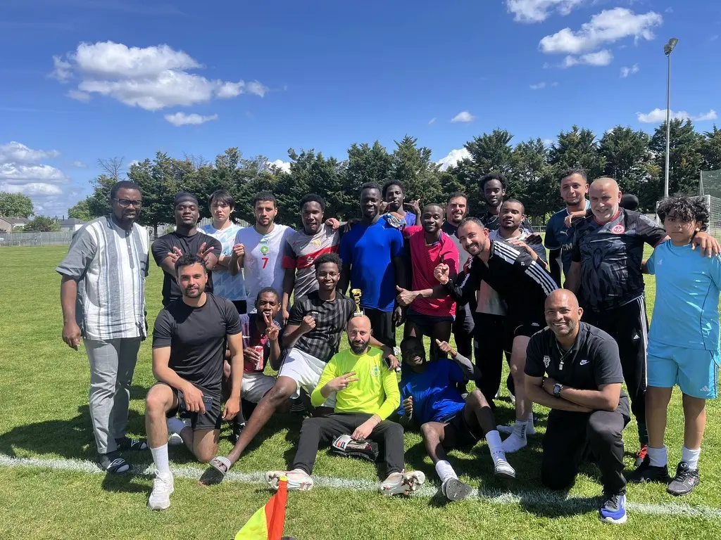 Moment collectif de l’USCA sur le terrain